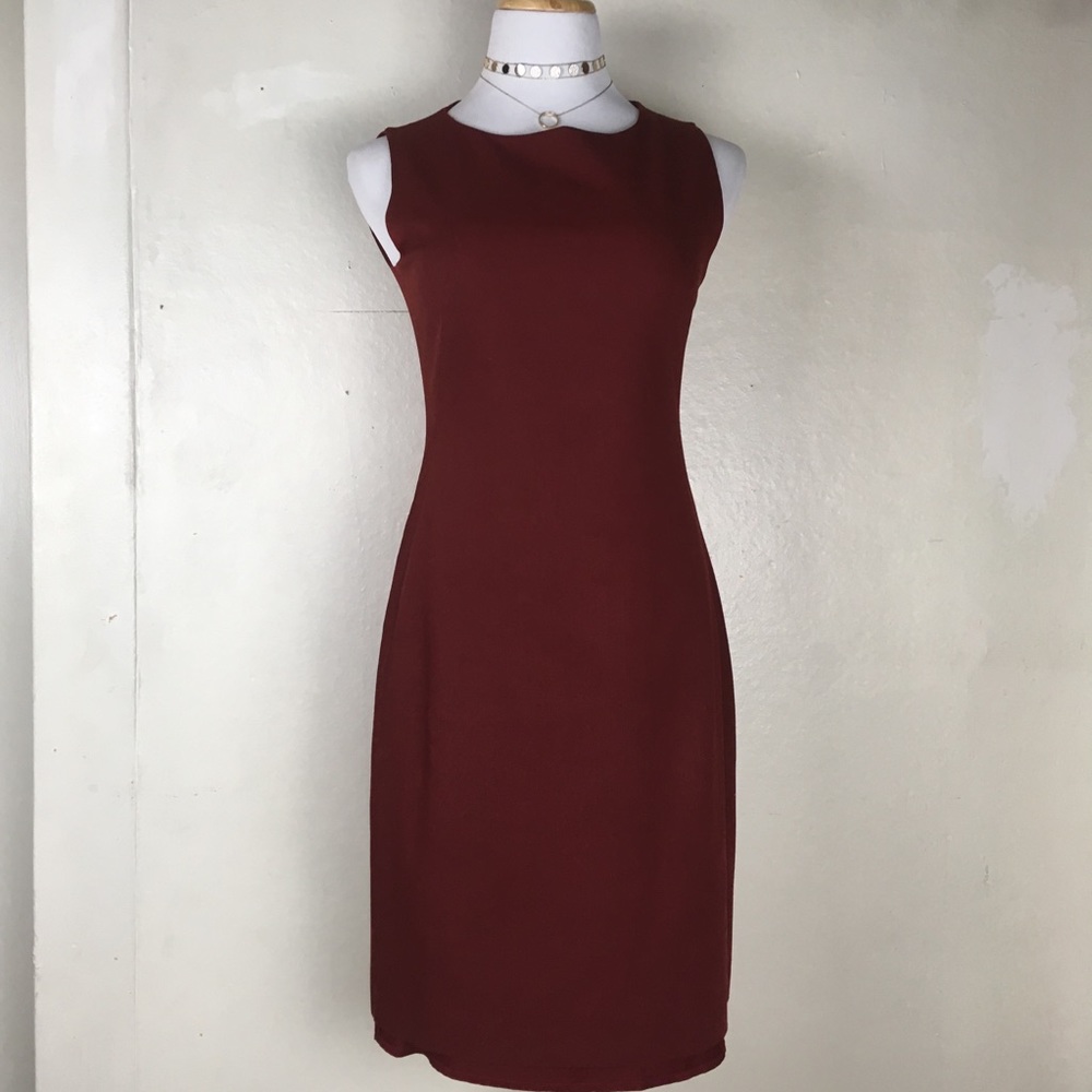 Theory Red Orange Business Dress